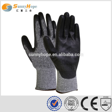 Gants en nitrile noir et bon marché en plein air, gants de travail résistant à la coupe à vendre